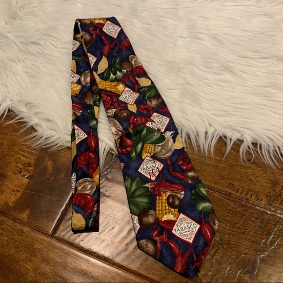 Tabasco Neck Tie Lot of 2 100% Silk Louisiana Hot Sauce - Picture 2 of 4